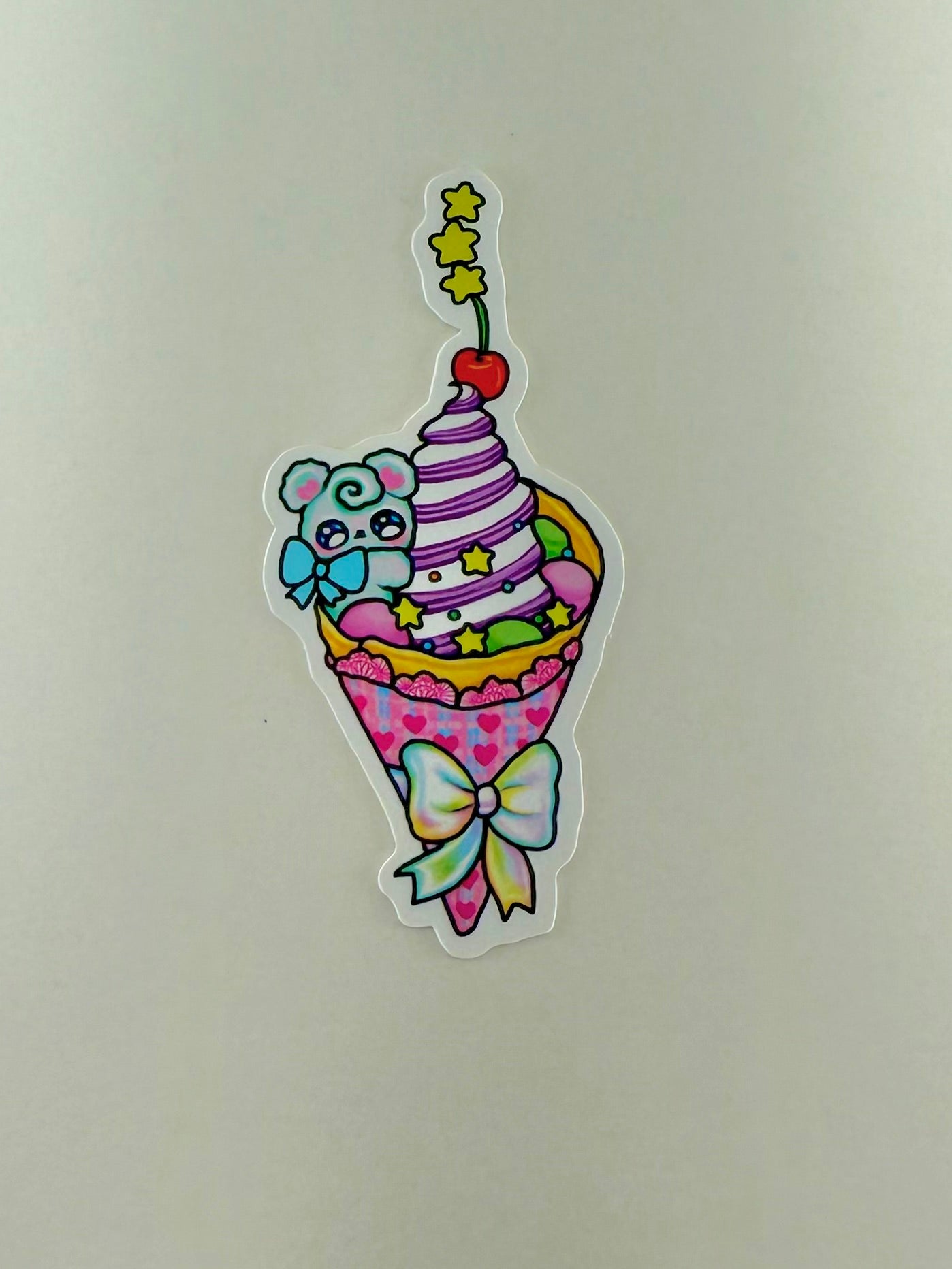 Sweet Potato Ice Cream Vinyl Sticker (single)