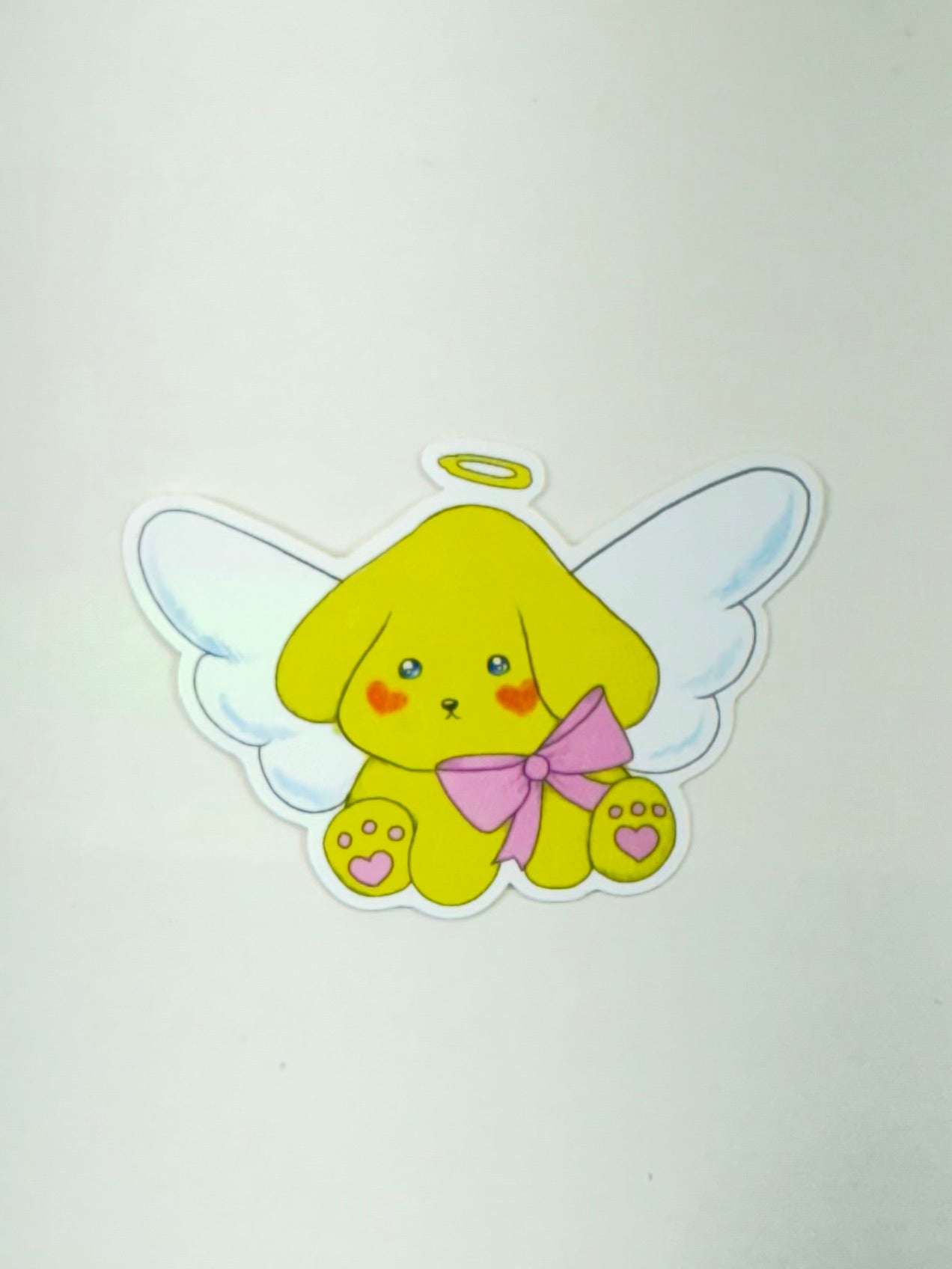 Angel Pup Vinyl Sticker (single)