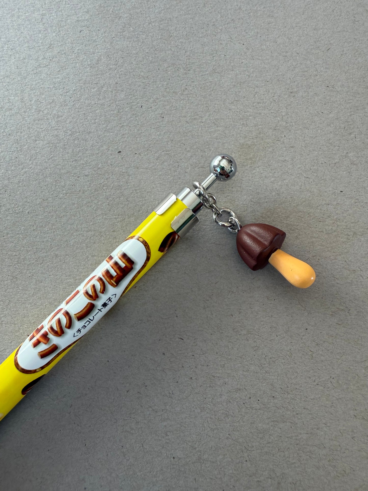 Chocolate Mushroom Meiji Snack Mechanical Pencil with Charm