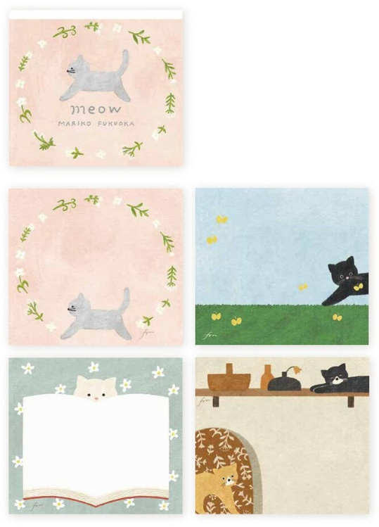 Meow: Cozyca x Mariko Fukuoka Memo Pad - 4 designs