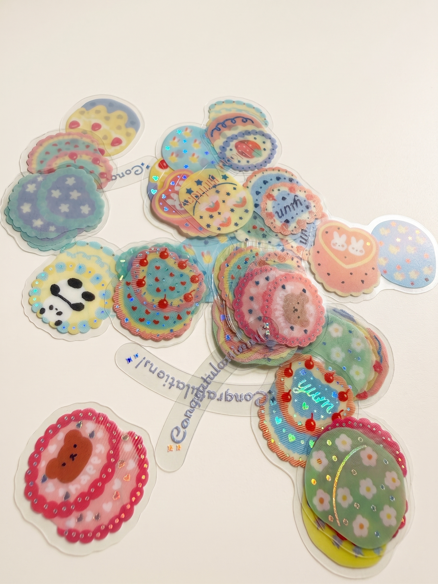 Twinkle Cake Flake Stickers