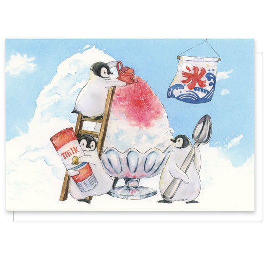 Penguin Shave Ice Greeting Card