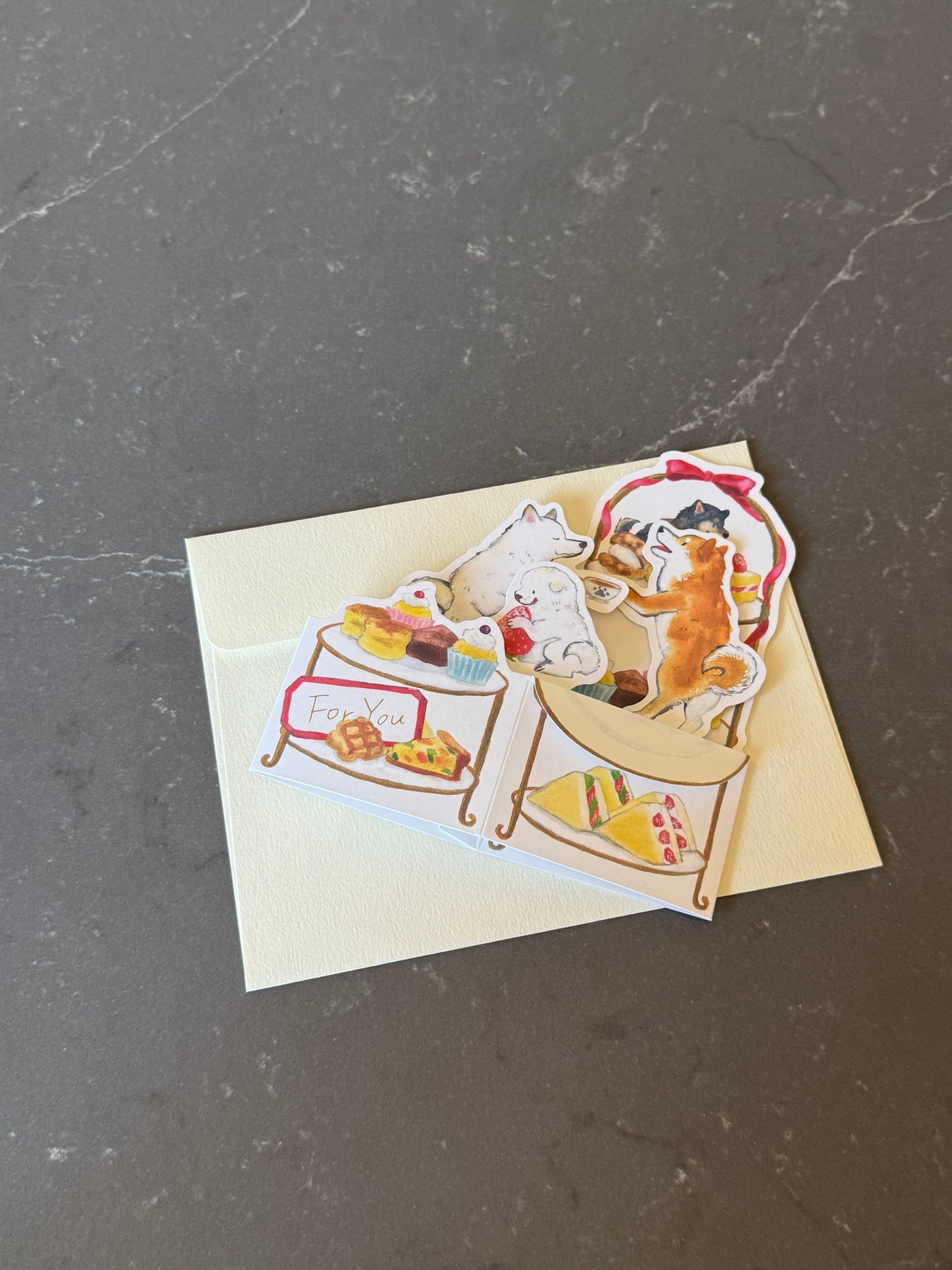 Shiba Inu and Snack Box Greeting Card