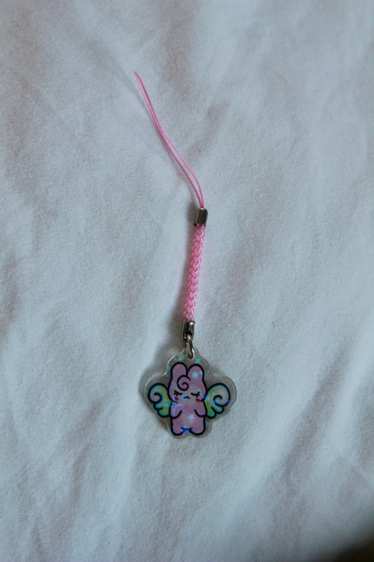 Sad Sparkle Bunny Bebe Phone Charm