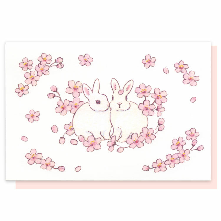 Spring Sakura Rabbit Pop-Up Card