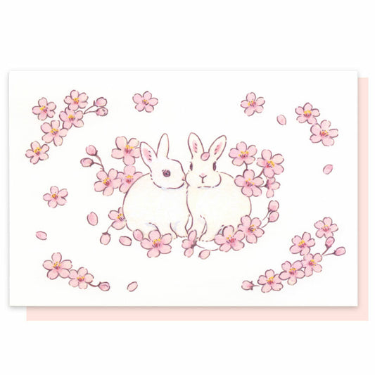 Spring Sakura Rabbit Pop-Up Card